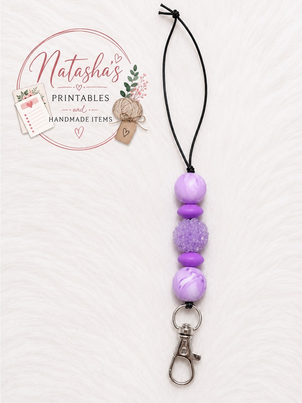Lavender Beaded Car Freshie Hanger